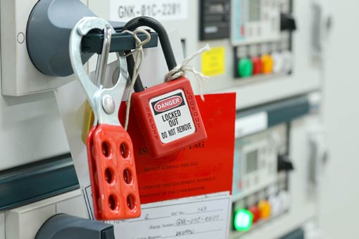 locks and warnings on electrical systme